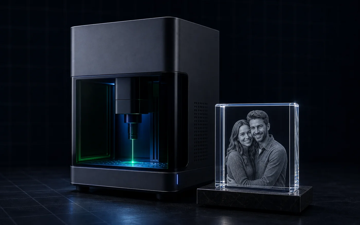 Crystal engraving product example
